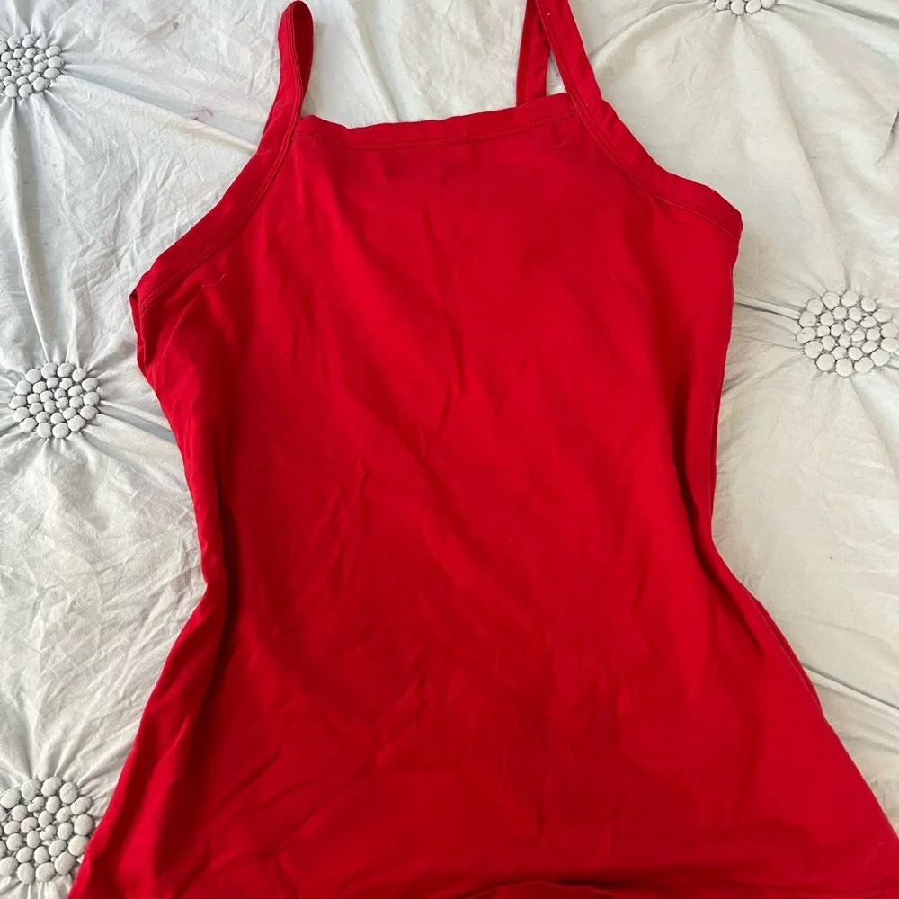 Red Sleeveless Ruffle Top - Picture 2 of 2